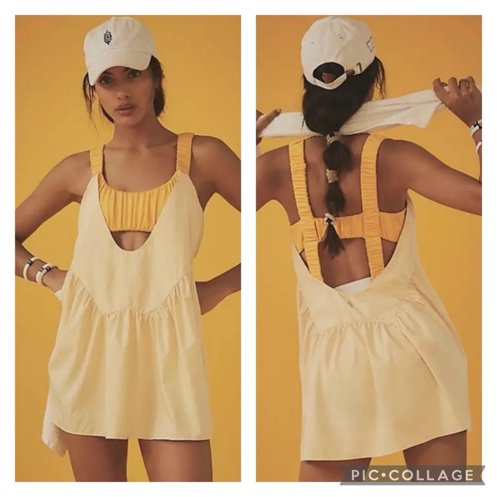 FP Movement by Free People Yellow Mini Dress